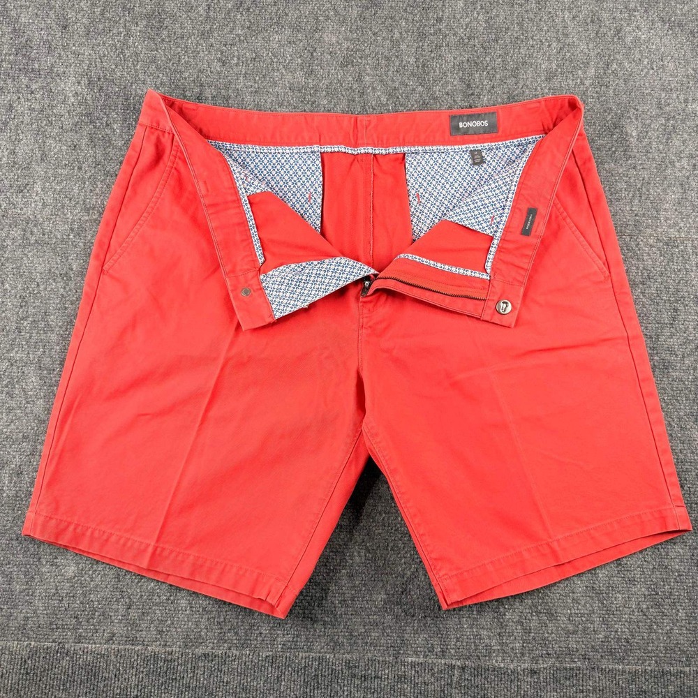 2X Bonobos Chino Shorts Mens 40 Light‎ Blue 9 Inch Inseam Cotton Casual
